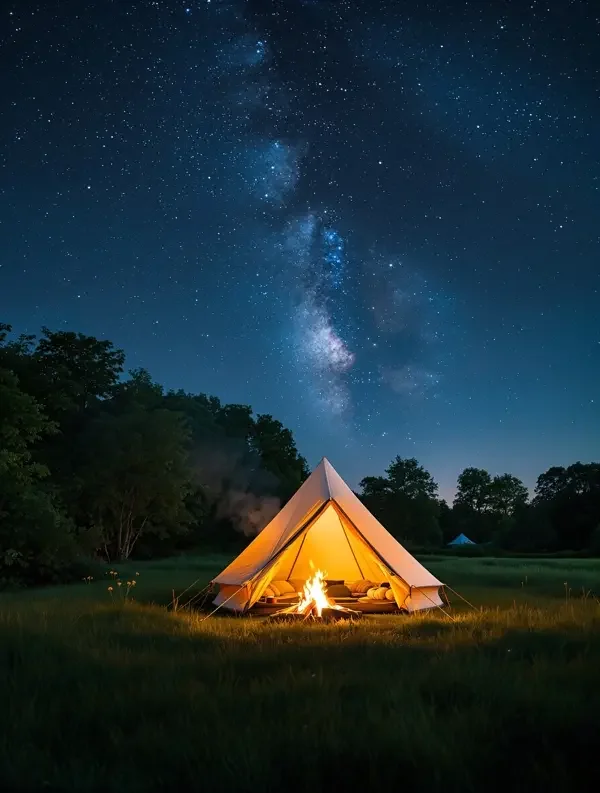 星空下的露营封面